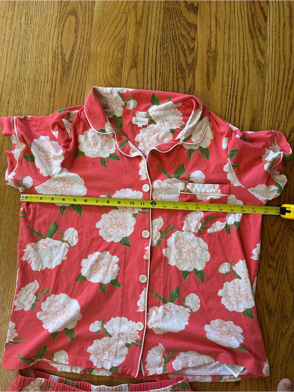 BedHead Pajamas Cropped Perfect Peonies Jersey Pajama Set - Picture 7 of 9
